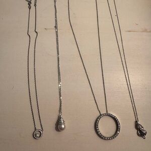 Elegant Silver and Gold Necklaces with Pendants